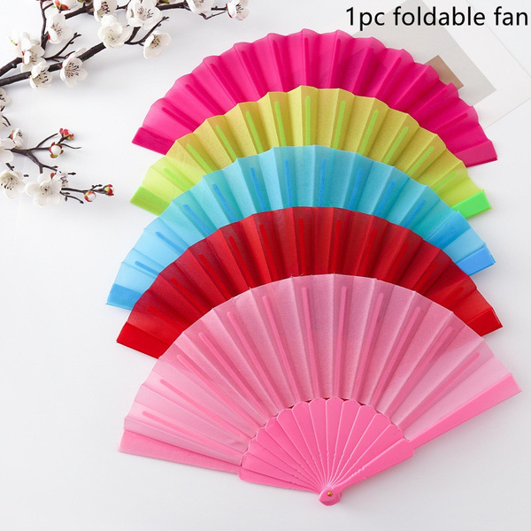 Classical Plastic Folding Fan Chinese Style Retro Hand Held Fan ...