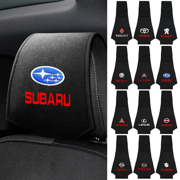 2Pcs/4pcs Car Logo Car Headrest Cover Seat Pillow Protector Case Car ...