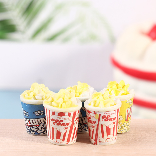4PCS Miniature Dollhouse Popcorn Pretend Play Doll House Simulation ...