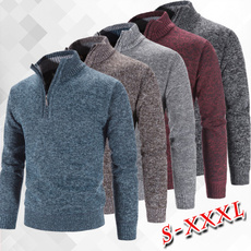 Stand Collar, zippersweater, Fashion, fleecesweater