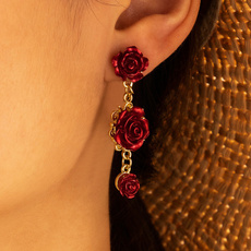 roseearring, Fashion, Dangle Earring, Jewelry