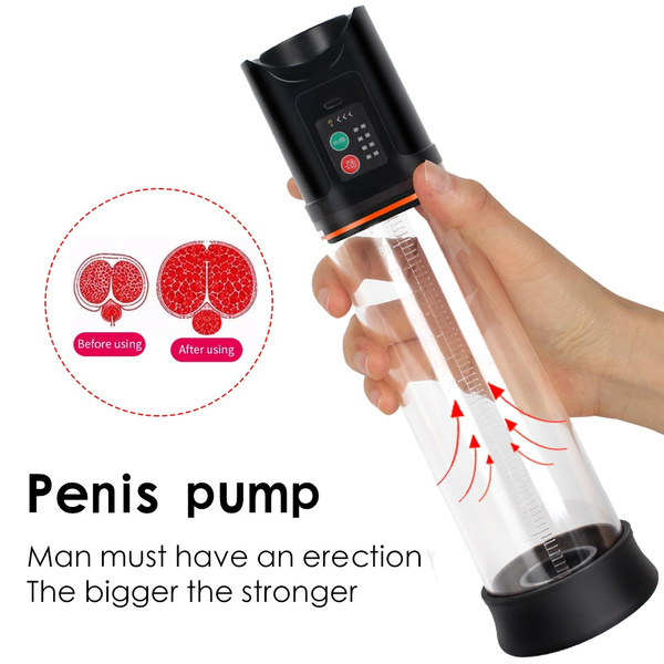 New Penis Pump Vibrator Enlarger Vacuum Pump Erection Electric ...