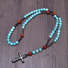 Turquoise, Christian, Cross necklace, Cross Pendant