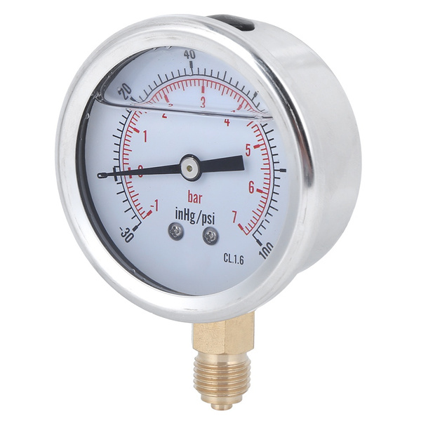 /4BSP Y60 Oil Filled Pressure Gauge Professional Radial Pressure Gauge ...