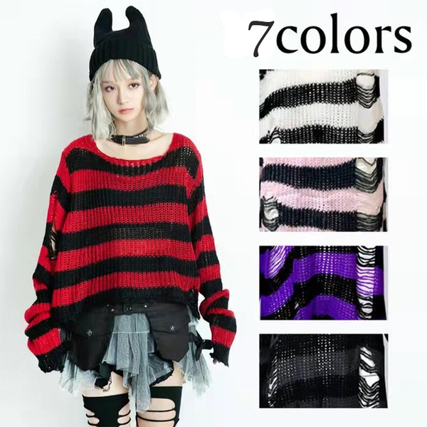 Striped Y2K Goth Shirt 1.0's Code & Price - RblxTrade