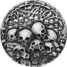 collectiblecoin, art, skull, souvenircoin
