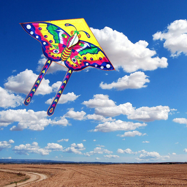 Colorful Kite Long Tail Nylon Outdoor Kites Flying Toys for Children