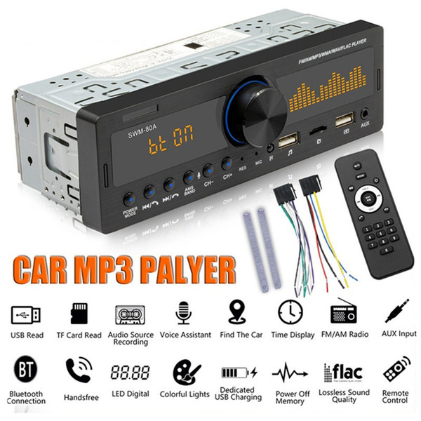 1DIN Bluetooth Car Radio Stereo Autoradio 12V Car Stereo Radio FM Aux-IN  Input Receiver SD USB In-dash 1 Din Car MP3 Multimedia Player