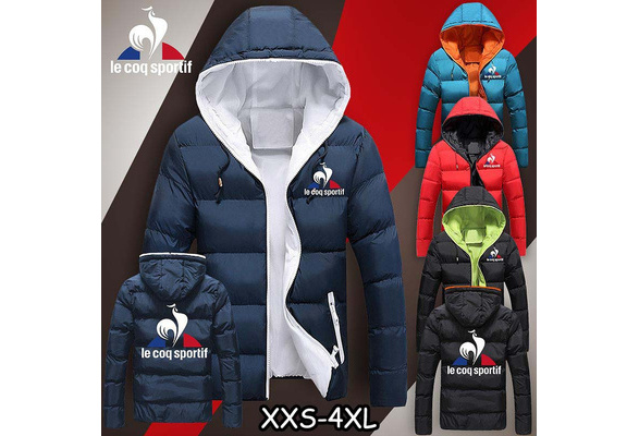 Autumn Winter Le Coq Sportif Mens Sports Down Jacket Men Hooded