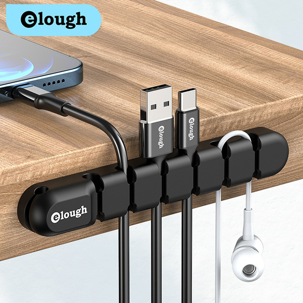 Elough Cable Organizer USB Cable Winder Desktop Tidy Management Clips Cable  Holder For Mouse Headphone Wire Organizer Protector