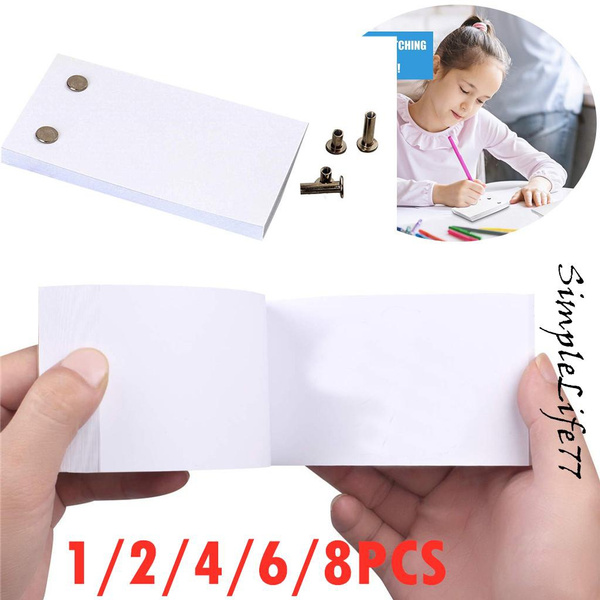 Blank Flip Book Paper with Holes Flipbook Animation Post Note Wish