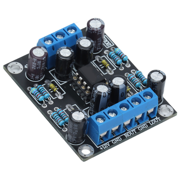 2 Channel Audio Preamplifier Board Single Power Car Speaker Preamp ...