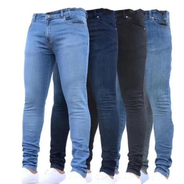 Mens Ripped Jeans Super Skinny Slim Fit Denim Pants Destroyed Frayed  Trousers From Dong1242, $58.87 | DHgate.Com