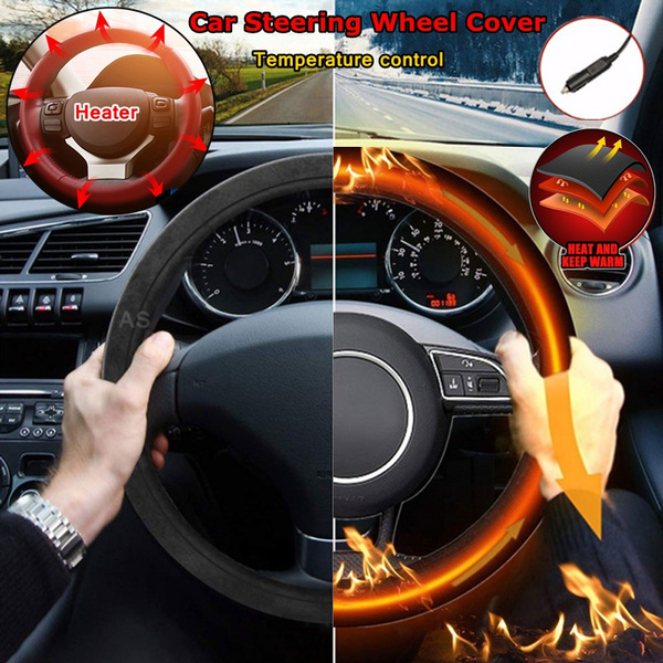 Heated Steering Wheel Cover Winter Hand Warmer Universal Comfy Car Steering  Heater Comfortable Quick Heating Electrical Auto Steering Wheel Protector  Cover