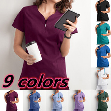 Fashion, vneckworkingshirt, Women Blouse, uniformedainfermiera
