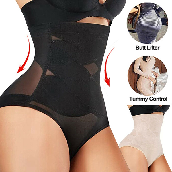 Women Butt Lifter Shapewear Hi-waist Double Tummy Control Panty Waist  Trainer Body Shaper