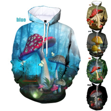 3D hoodies, Fashion, Mushroom, Tops
