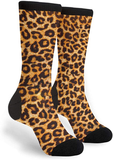 Shoes, Funny, Leopard, Cotton Socks