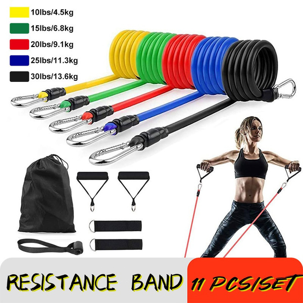 Resistance Band Workout Bands with Handles Ankle Strap Yoga Pull Rope Elastic 