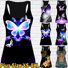 butterfly, Women Vest, Vest, Plus Size