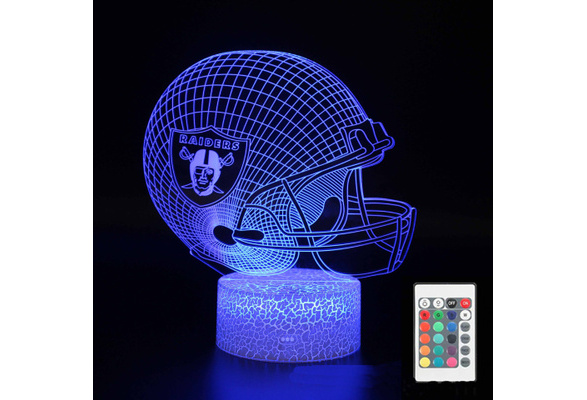 Baseball Helmet 3D LED Optical Illusion Acrylic Night Light with