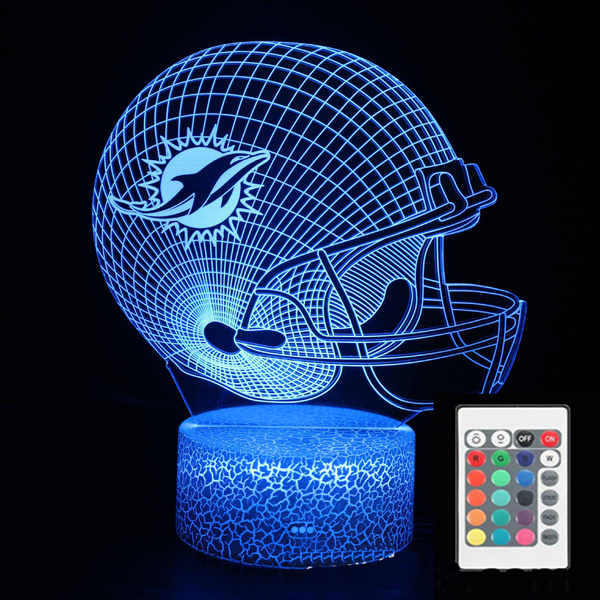 Baseball Helmet 3D LED Optical Illusion Acrylic Night Light with