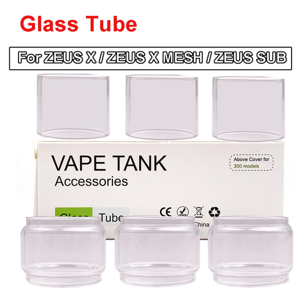 3pcs/box Replacement Heated Glass Tube for ZEUS X Mesh ZEUS SUB Ohm