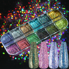 manicure, Nails, Holographic, Laser