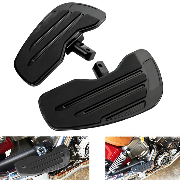 1Pair Black Motorcycle Rear Passager Floorboards Foot Pegs Footboard