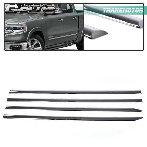 Fit For Dodge Ram 1500 20192021 Crew Cab Chrome Body Side Molding Trim