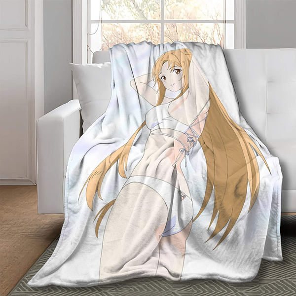 Asuna Yuuki Sword Art Online Anime Blanket,Flannel Throw Blankets,Ultra