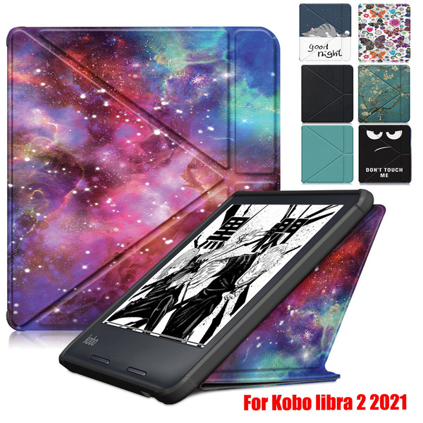 EReader Cover for Kobo Libra 2 Case 2021 7.0'' Leather Flip Multi-fold  Stand Smart Auto Sleep Wake up Protective Shockproof