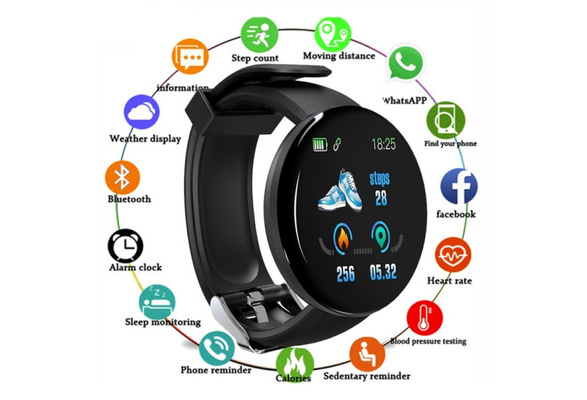 D18 Fitness Tracker Smart Watch Heart Rate Blood Pressure Oxygen Monitor  Activity Tracker Smartband Sport Pedometer Step Calorie Counter Waterproof Smart  Bracelet Wristband for Kids Women Men | Wish