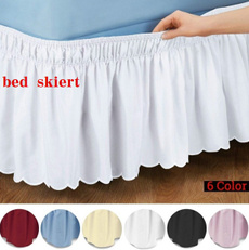 ruffle, Elastic, pillowcaseset, Bedding