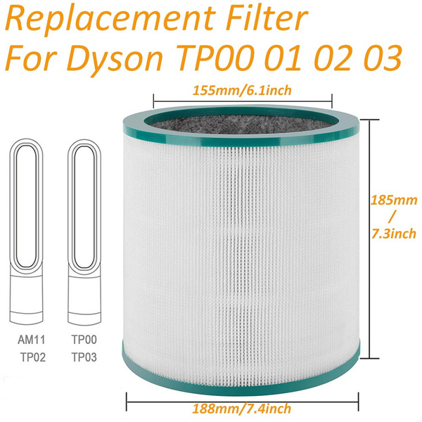 Replacement Air Purifier Filter for Dyson Tower Purifier Pure Cool Link TP00,TP01,TP02, TP03