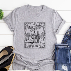 cute, Loose, Cowgirl, summer t-shirts