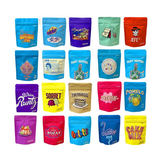 california cookies pacakge Bag 45 Types 3.5G mylar bags cereal milk