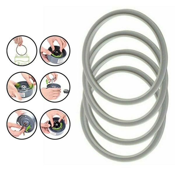 4pcs Gray Replacement Rubber Gasket Seal Rings For Nutribullet 600W