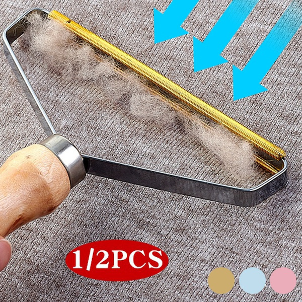 Aniuge 1 Pack Lint Reover, Double Carpet Scraper Anual Brush Tool