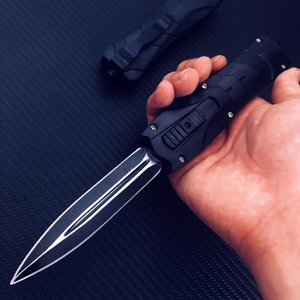 2022 New Spring Assisted Double Action Knife Tactical Survival Rescue ...