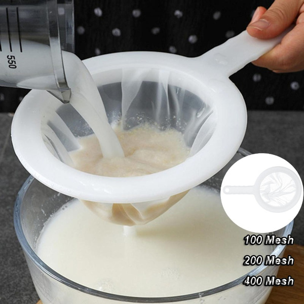 Mesh Reusable Nylon Super Fine Colander Mesh Sieve Strainer with Handle ...