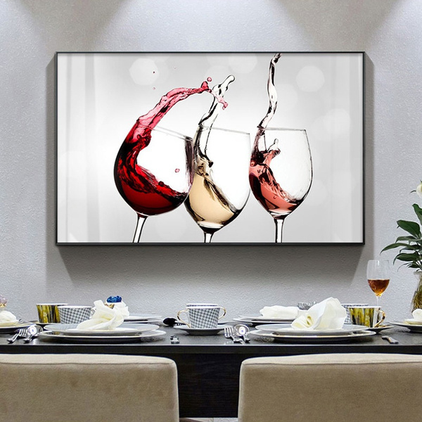 5D diamond painting full of diamond living room simple modern wine ...