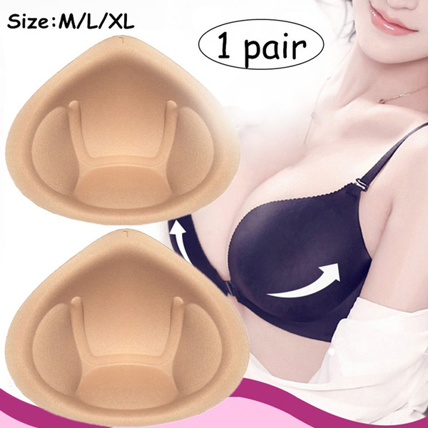 1 Pair Bra Inserts Silicone Breast Enhancer Swimsuit Pushing-up Bra Pad