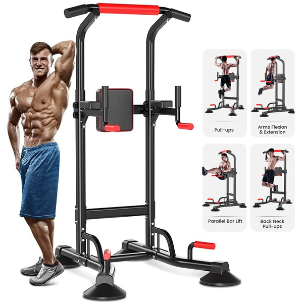 YOLEO Adjustable Power Tower Dip Station Pull Up Bar Multifunctional