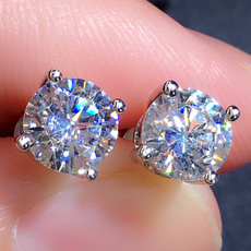 Sterling, earrings jewelry, DIAMOND, lover gifts