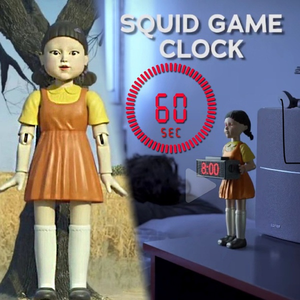 2022 New Squid Game Alarm Clock Fires Bullets To Wake You Up Red Light