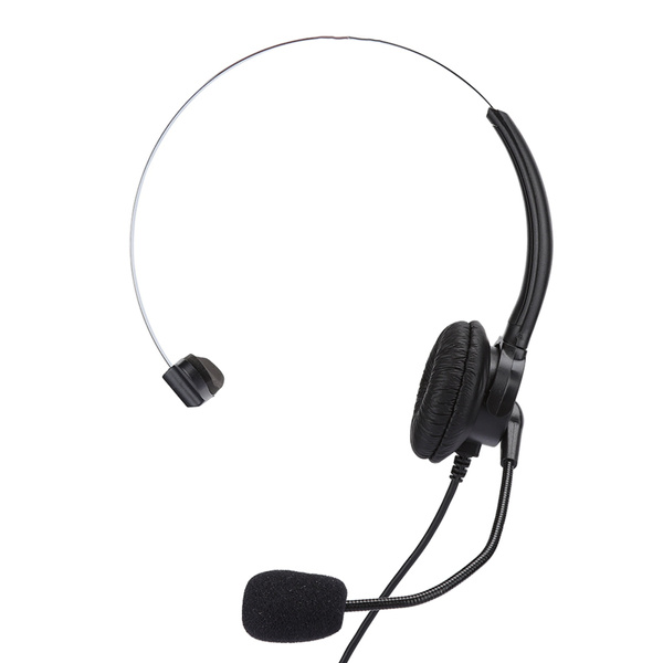 Telephone Monaural Headset Landline Phone Headphone with Microphone for