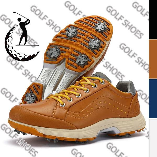 New Men's Golf Shoes Pro Waterproof Spikes Nonslip Wearresistant Golf