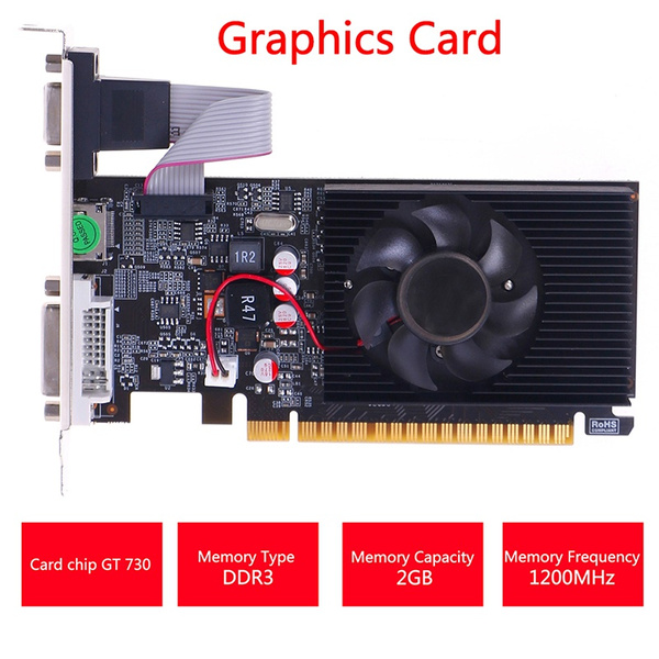 Desktop Graphics Card GT730 2G DDR3 64Bit Video Graphics Card Gaming