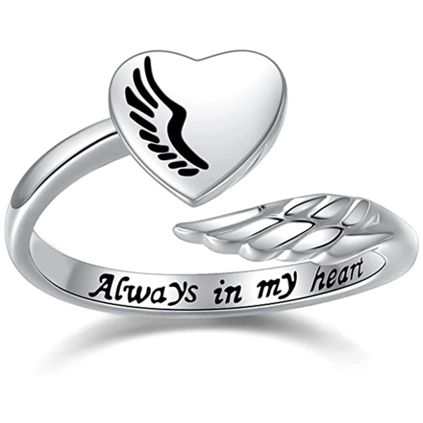 Heart shaped rings with on sale letters